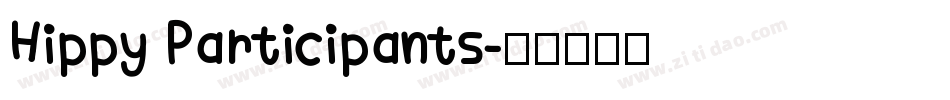 Hippy Participants字体转换